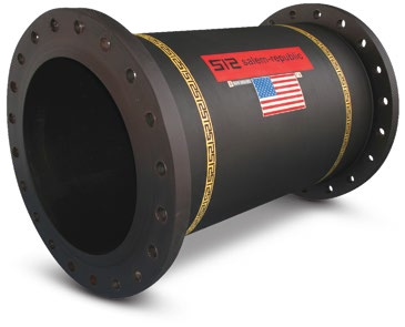 Salem-Republic hose with full-face flanged ends
