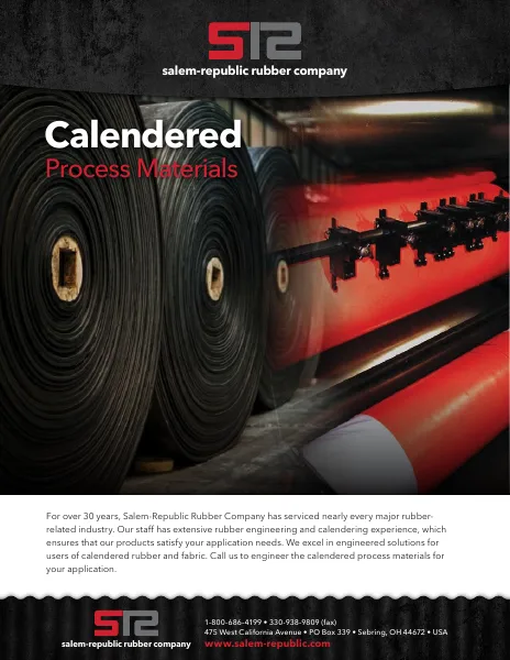 Calendered Rubber Products brochure cover